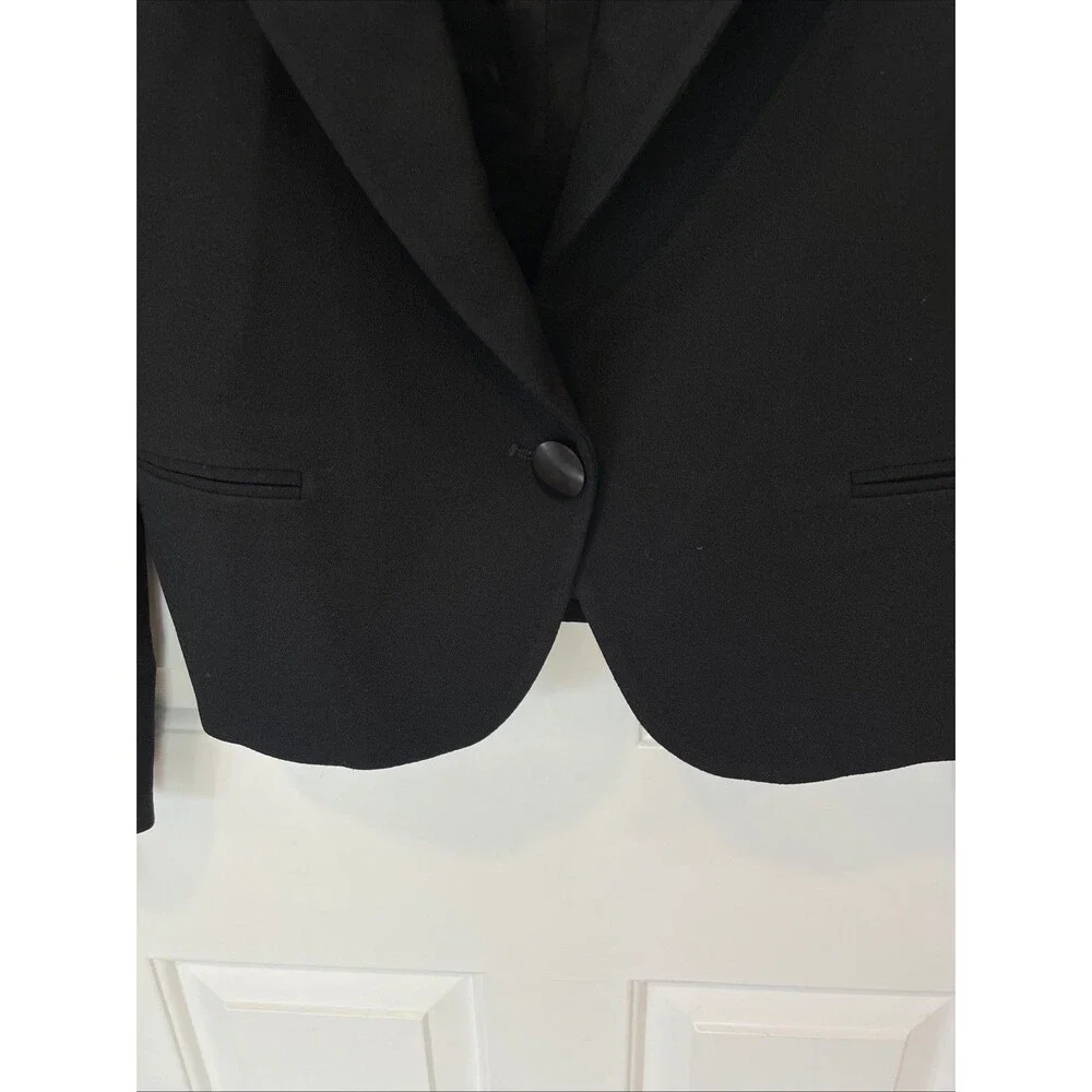 Vintage Christian Dior Wool Blazer Jacket Womens 10 Black Button Professional